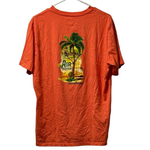TOMMY BAHAMA Men T Shirt-ALL FIN AND GAMES-AIR GUITAR SIZE MEDIUM Preppy Travel - Picture 2 of 10